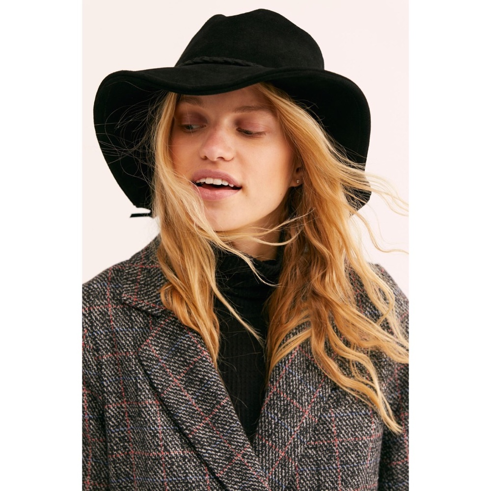 Free People Suede Floppy Bucket Hat - Picture 1 of 8